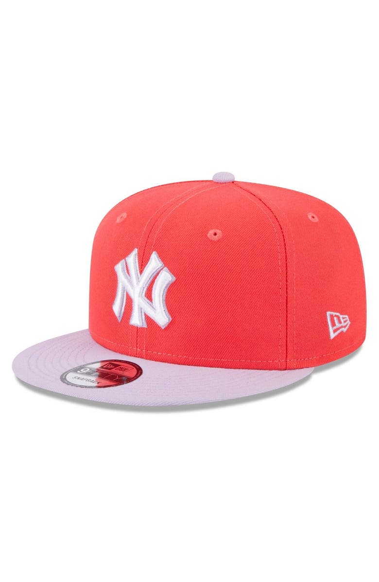 New Era Men's New Era Red/Purple New York Yankees Spring Basic Two-Tone 9FIFTY Snapback Hat, Main, color, Red