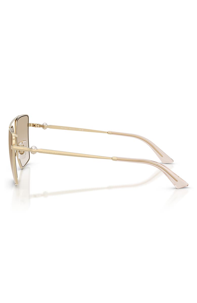 Jimmy Choo Joss 58mm Gradient Square Sunglasses, Alternate, color, Pale Gold / Neutral Light Grey