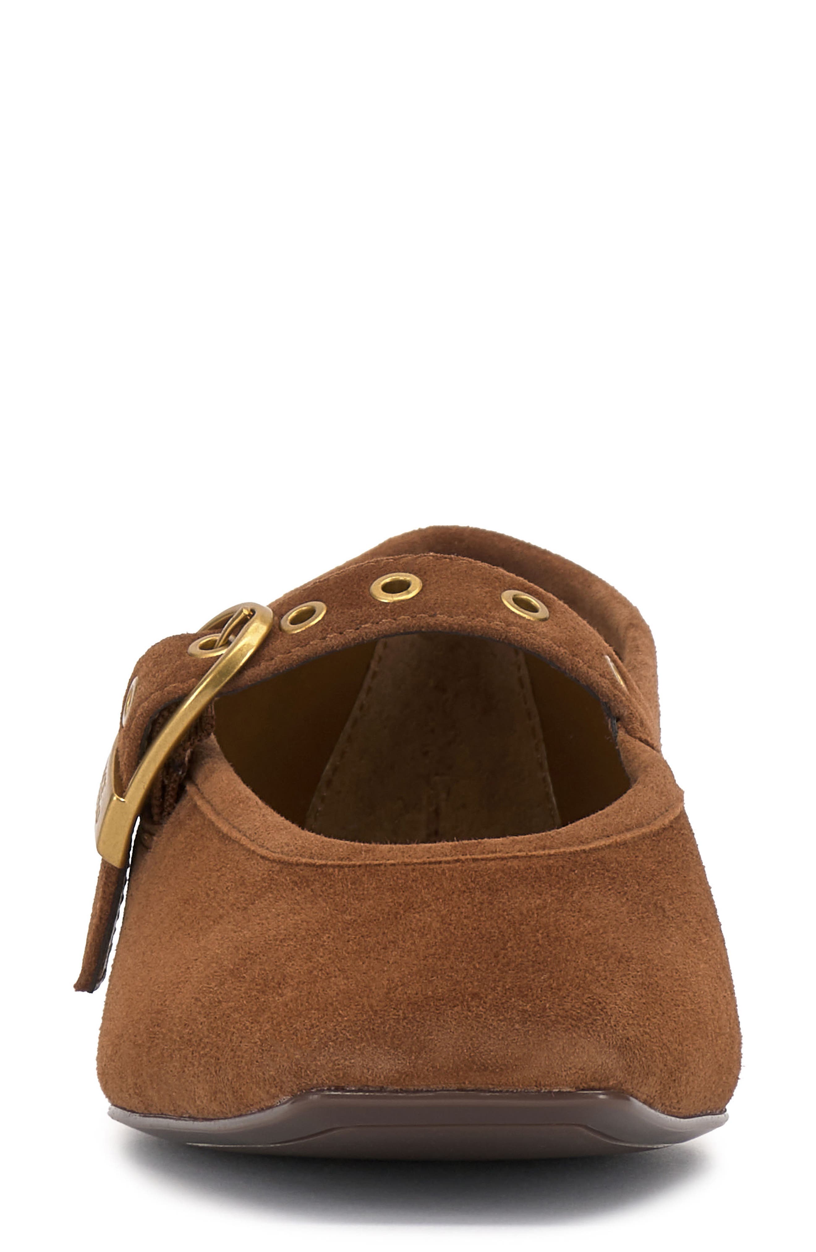 Vince Camuto Vinica Square Toe Mary Jane Flat, Alternate, color, Burnt Sugar