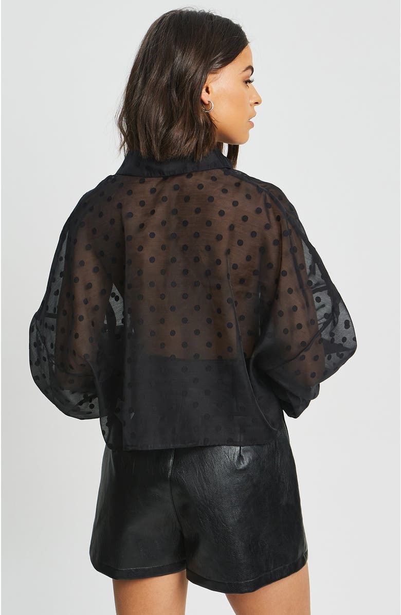 BWLDR Henderson Blouse, Alternate, color, Black Spot
