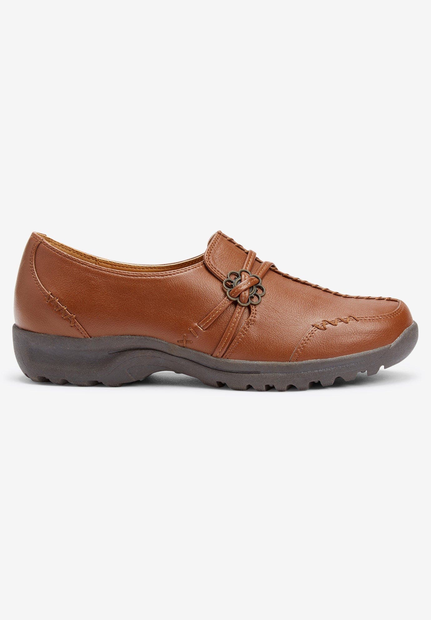 The Natalia Slip On Flat, Alternate, color, BROWN