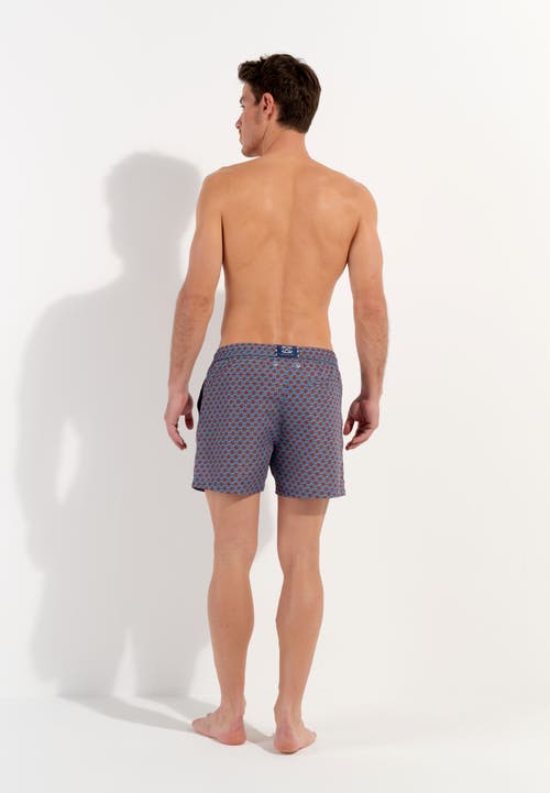 Hom Anglet Beach Boxer In Turquoise Print