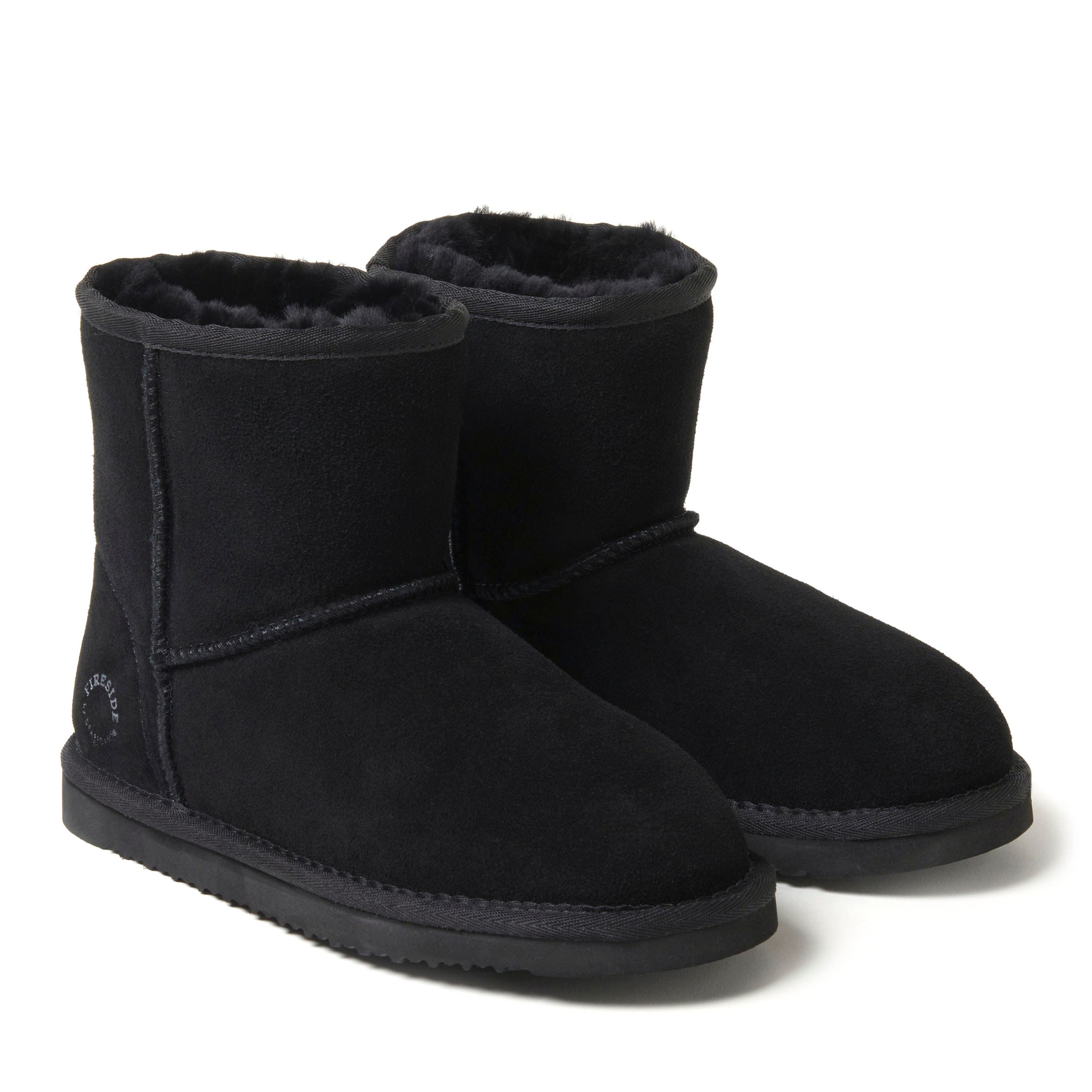 Dearfoams Fireside By Dearfoams Rosebery Genuine Shearling Boot, Alternate, color, Black
