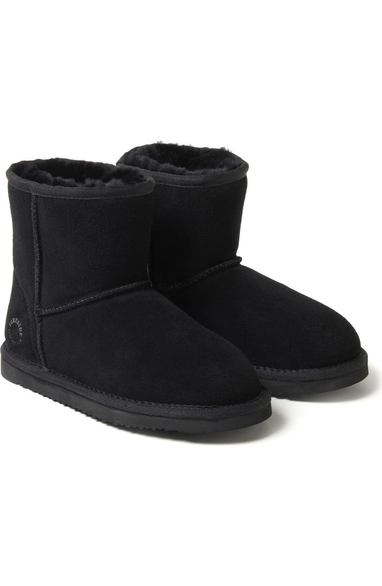 Dearfoams Fireside By Dearfoams Rosebery Genuine Shearling Boot, Alternate, color, Black