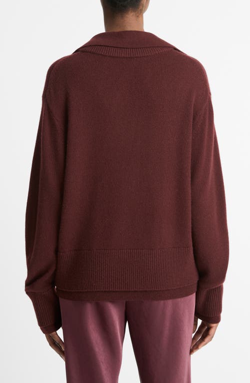 Vince Collared Layered Sweater In Black Rose