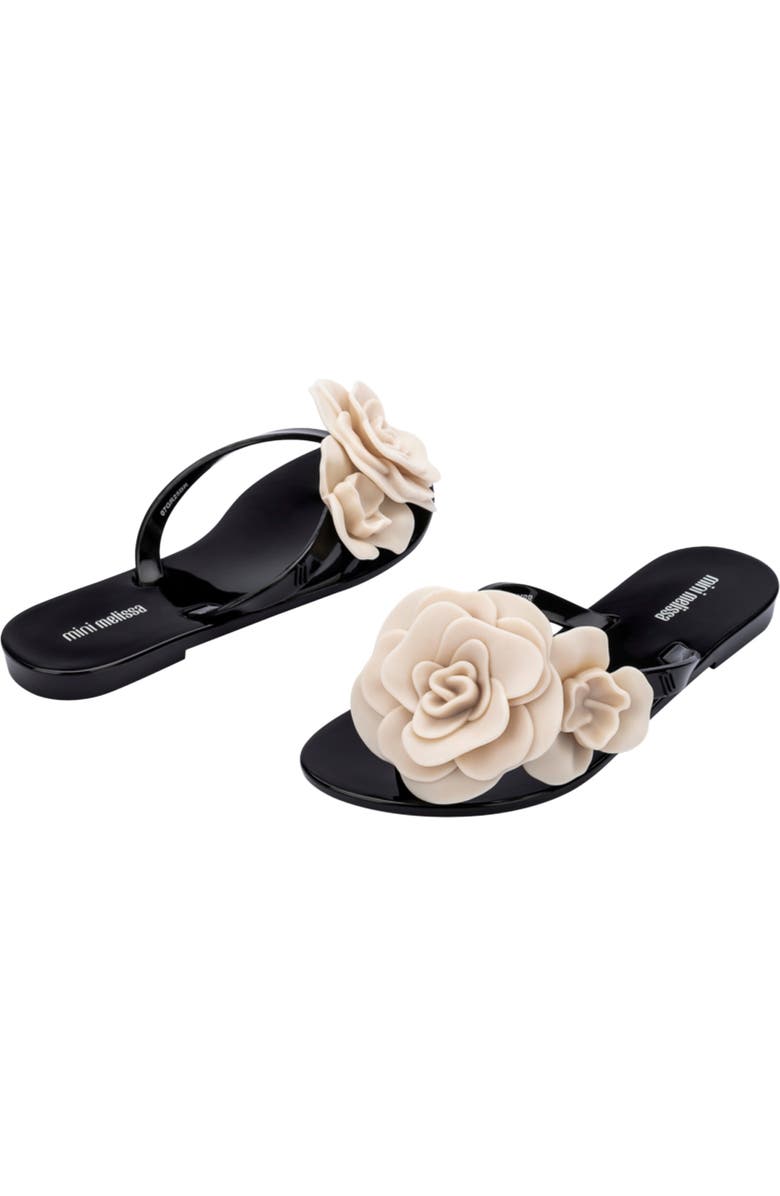 Mini Melissa Kids' Harmonic Flip Flop, Alternate, color, Black