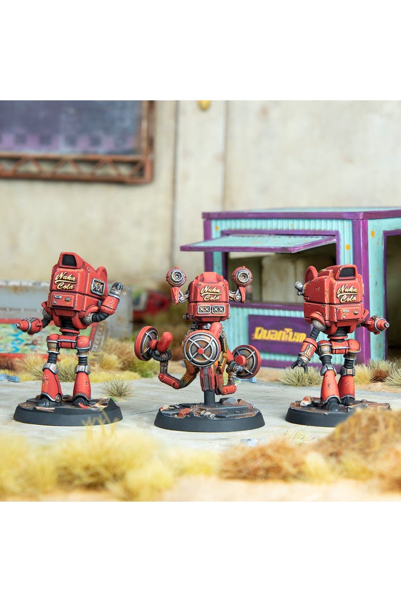 Fallout,  Wasteland Warfare Robots, 3 Figures, Alternate, color, Multicolored