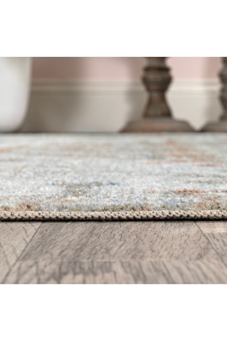 Shaemus Bohemian Medallion Low-Pile Machine-Washable Area Rug, Alternate, color, Cream/Brown/Green