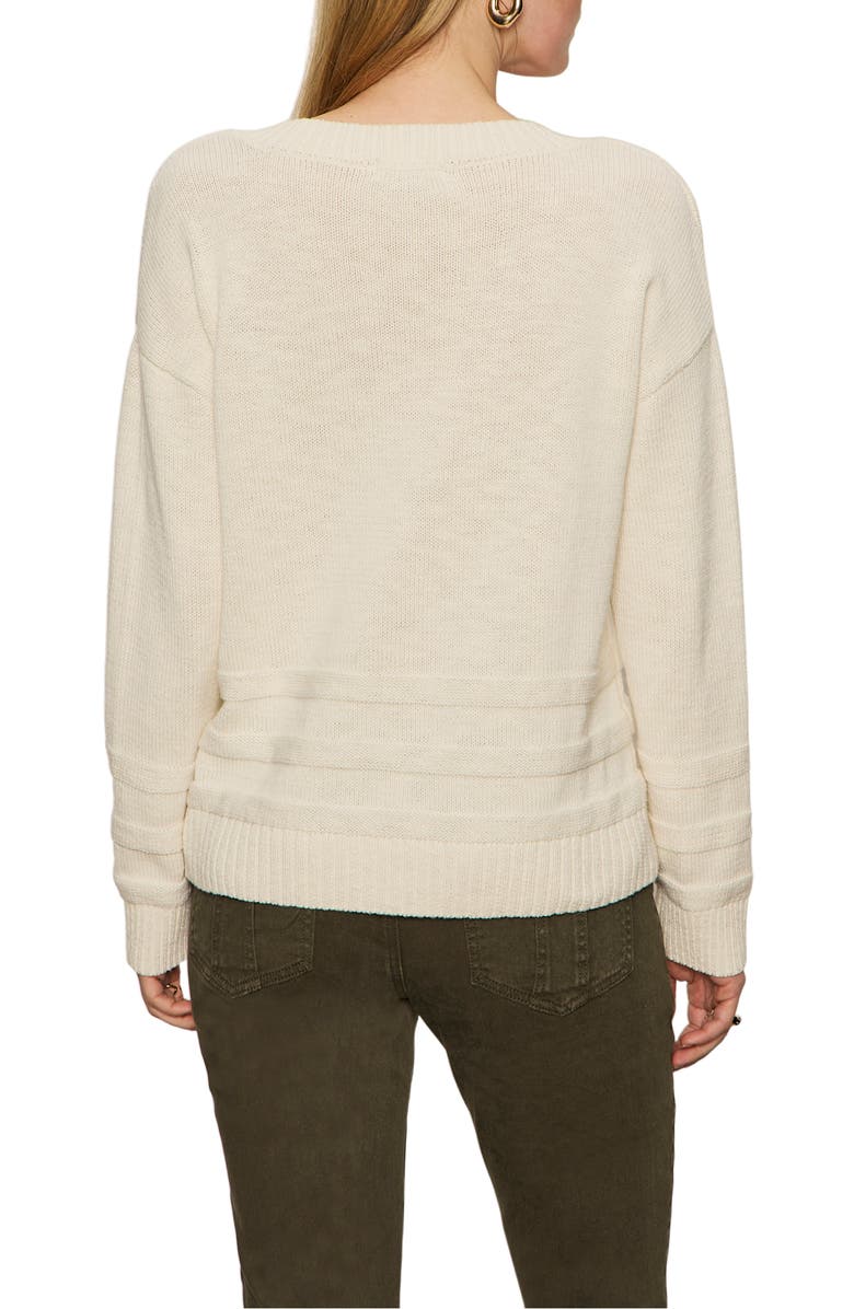 Sanctuary V-Neck Cotton Sweater, Alternate, color, Chalk White