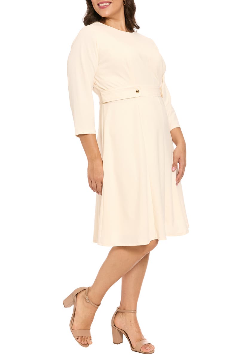 London Times Seamed Side Tab Midi Dress, Alternate, color, 