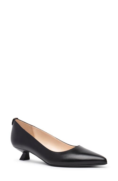 Nerogiardini Pointed Toe Kitten Heel Pump In Black