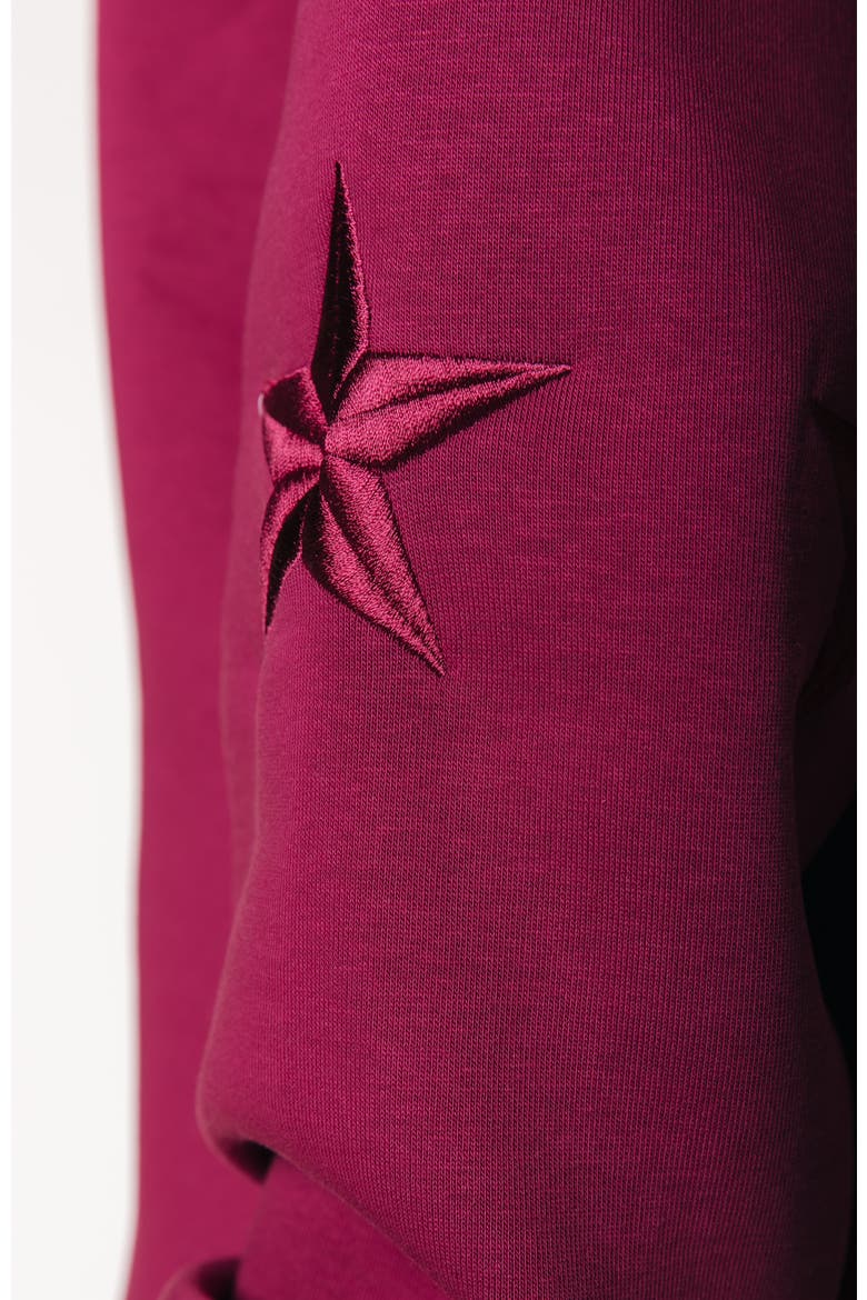 Stars Embro Clean Hoodie, Alternate, color, Bordeaux