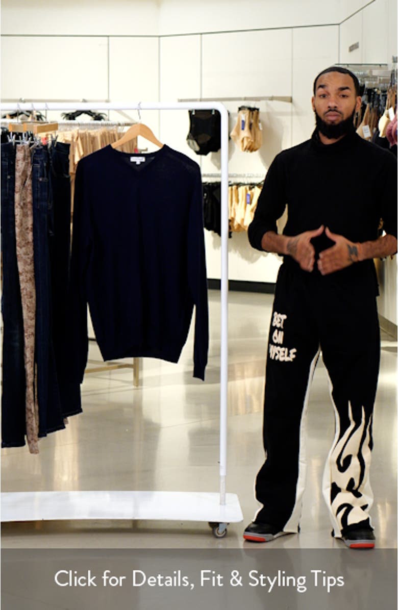 Autumn Crest Wool Blend V-Neck Sweater, sales video thumbnail