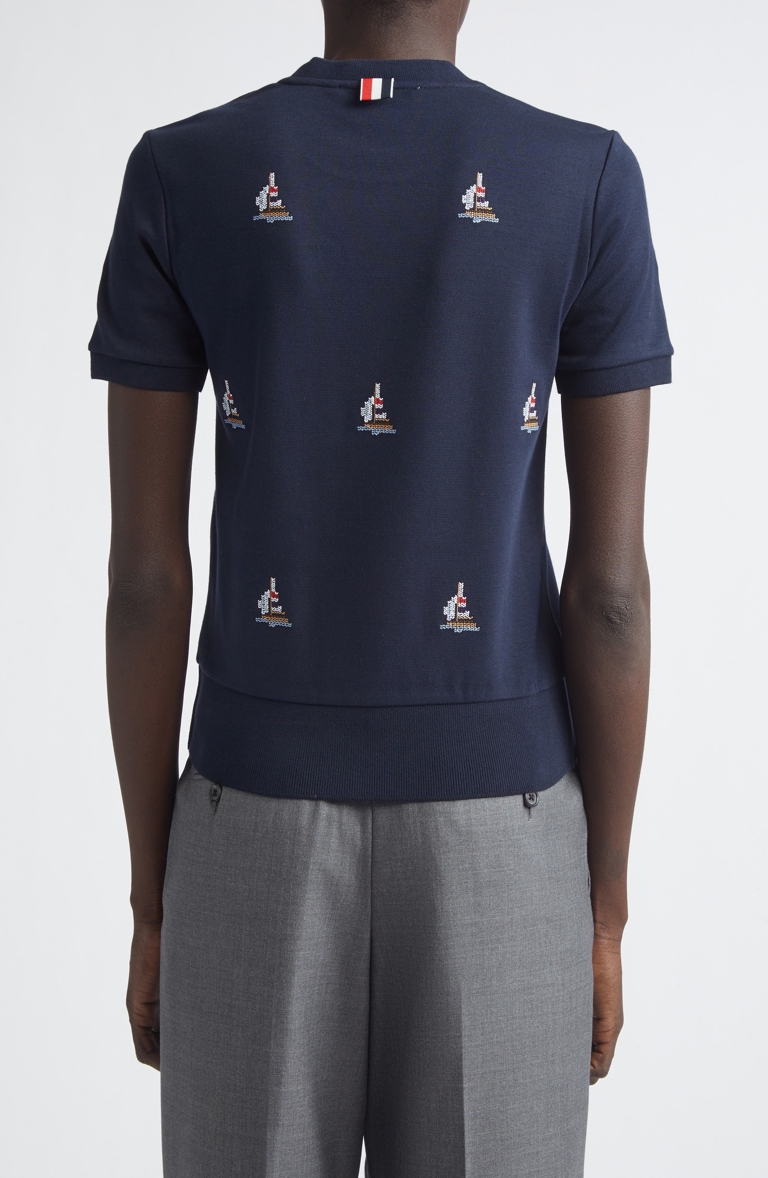 Sailboat Cotton Blouson T-Shirt - image 2