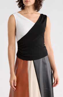 PATRIZIA LUCA Colorblock Sleeveless Top