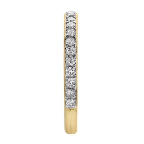 Luvmyjewelry Lina 14k Gold Round Diamond Studded Eternity Ring In Gold