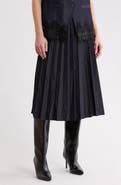 Ellen Tracy Pleated Midi Skirt