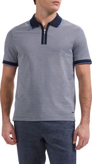 Bugatchi Quarter Zip Polo