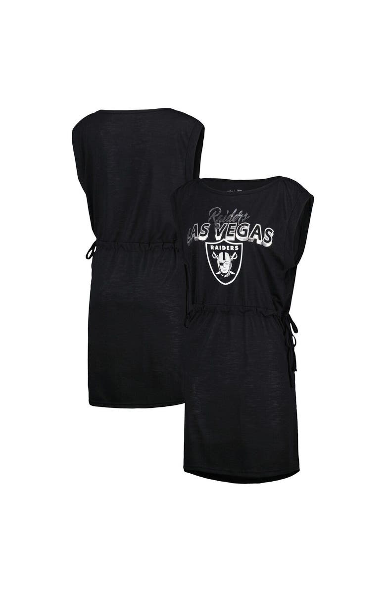 G-III 4HER BY CARL BANKS Women's G-III 4Her by Carl Banks Black Las Vegas Raiders G.O.A.T. Swimsuit Cover-Up, Main, color, Black