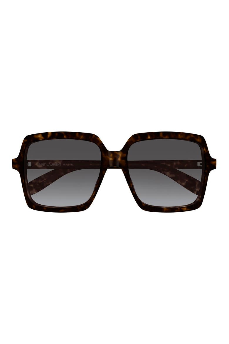 56mm Gradient Square Sunglasses, Main, color, HAVANA