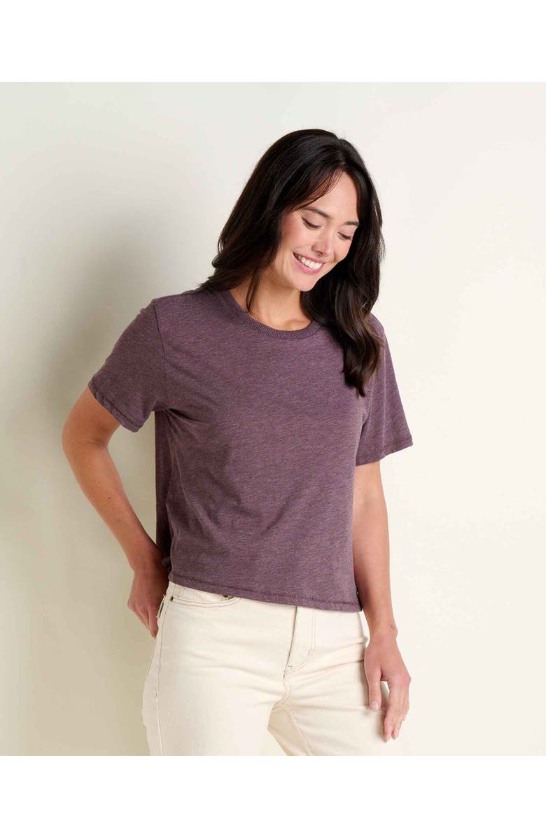 Toad & Co Women's Boundless Jersey Short Sleeve Crew, Main, color, Raisin