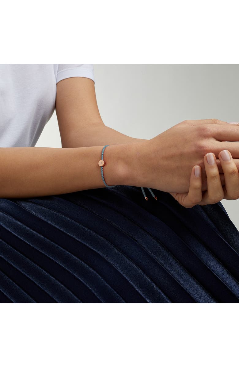 Monica Vinader 18K Rose Gold Plated Sterling Silver Linear Solo Friendship Diamond Bracelet - 0.006 ctw, Alternate, color,