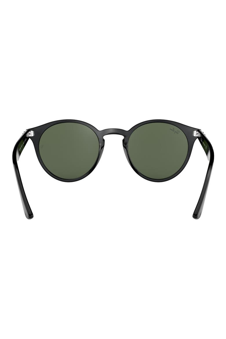 Highstreet 49mm Round Sunglasses, Alternate, color, BLACK