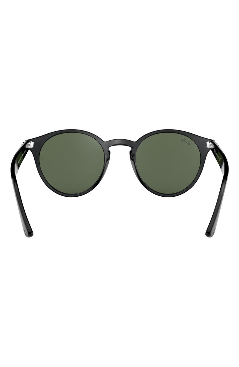 Ray-Ban Highstreet 49mm Round Sunglasses, Alternate, color, Black