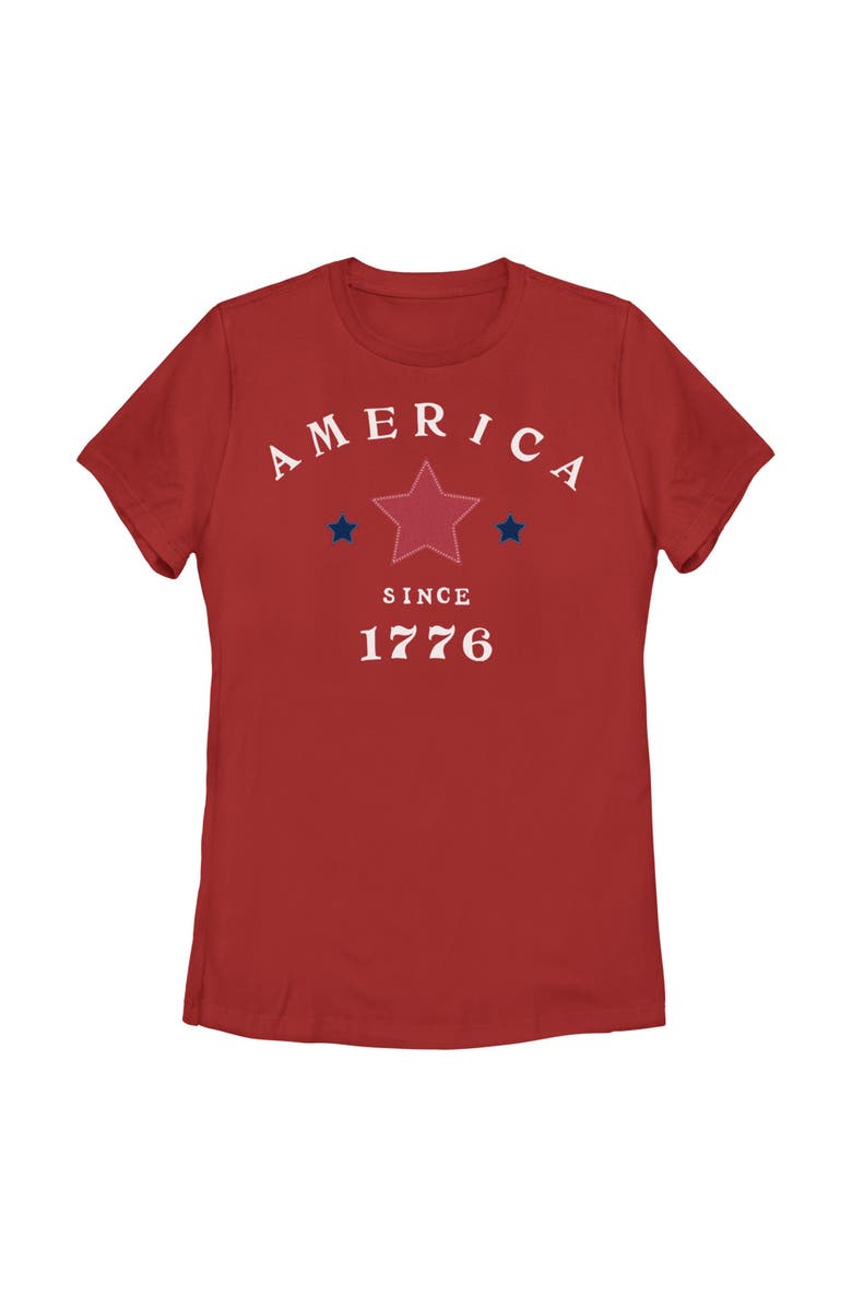 Lost Gods Women's Lost Gods Fourth of July American Since 1776  Graphic T-Shirt, Main, color, Red
