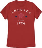 Lost Gods Women's Lost Gods Fourth of July American Since 1776  Graphic T-Shirt