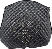 Madison Maison Quilted Fleur de lis Shoulder Bag