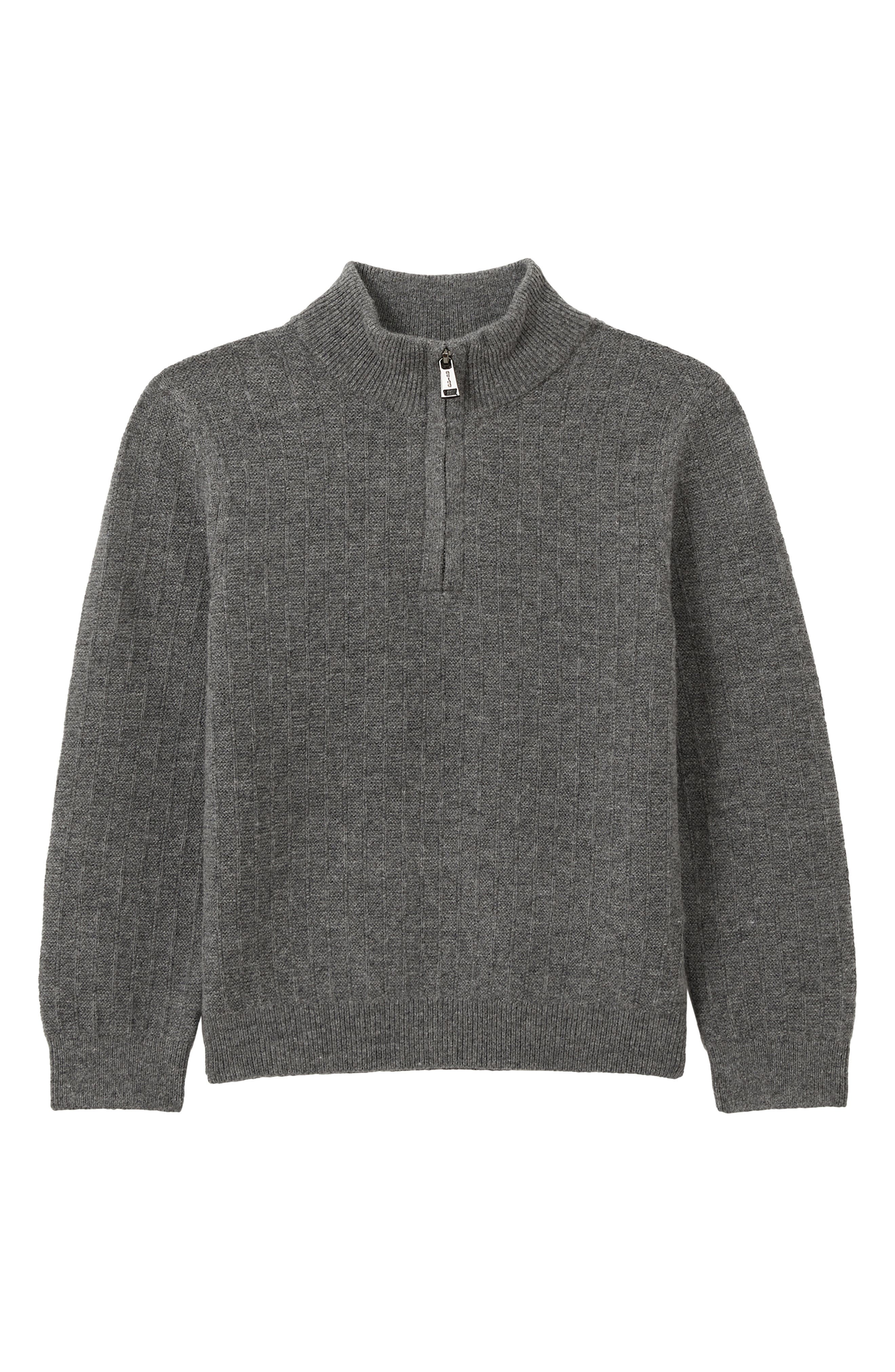 Reiss Kids' Chester Jr. Half Zip Wool Sweater