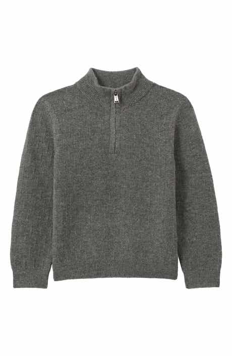 Reiss Kids' Chester Jr. Half Zip Wool Sweater