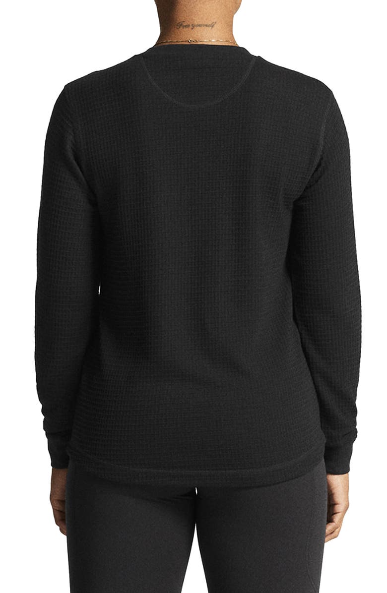 Craft Waffle Knit Long Sleeve T-Shirt, Alternate, color, Black