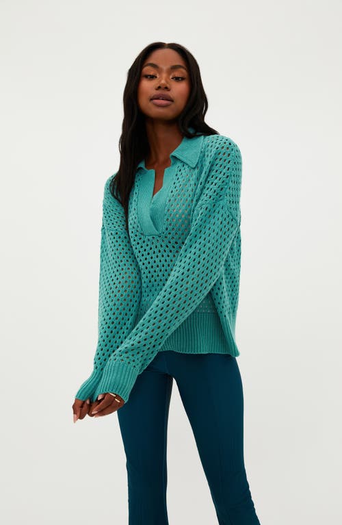 Beach Riot Wynn Open Stitch Sweater In Crystal Coast