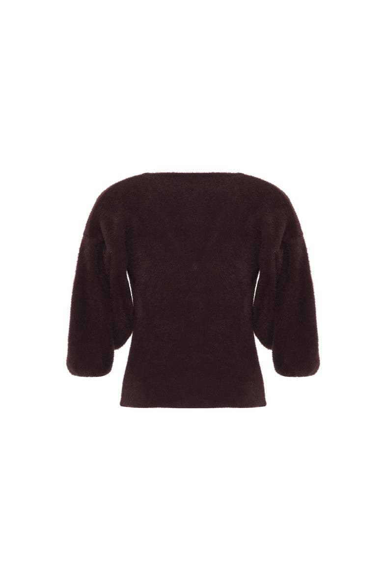 THEO The Label Ersa Bouffant Sleeve V-Neck Pullover, Alternate, color,