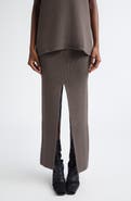Rick Owens Concordian Sliced Wool Knit Skirt