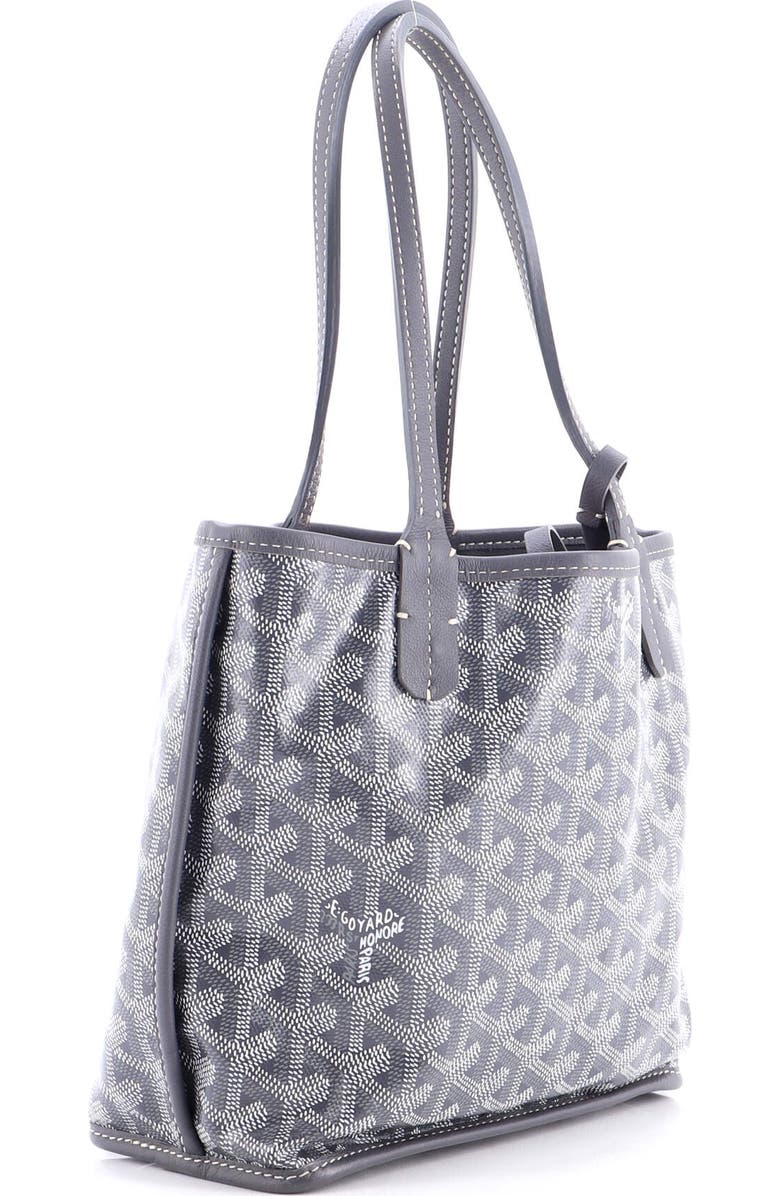 Pre-Owned Goyard Anjou Reversible Tote Coated Canvas Mini, Alternate, color, Gray