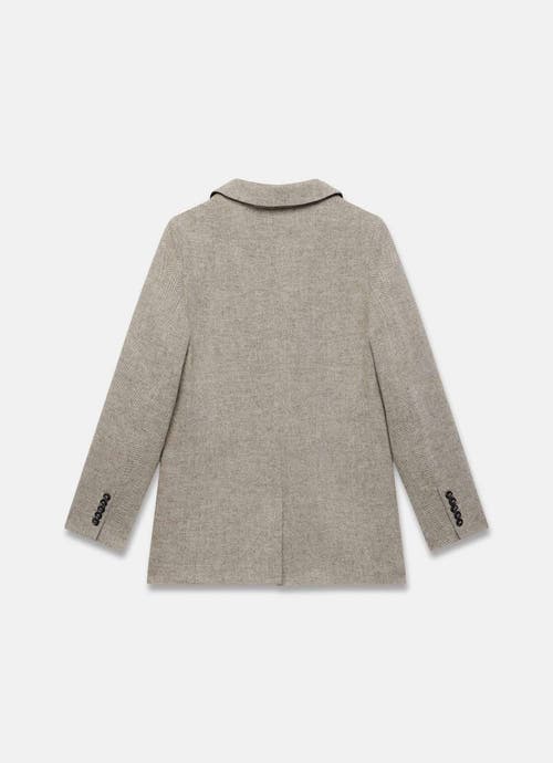 Mint Velvet Herringbone Single Breasted Blazer In Gray