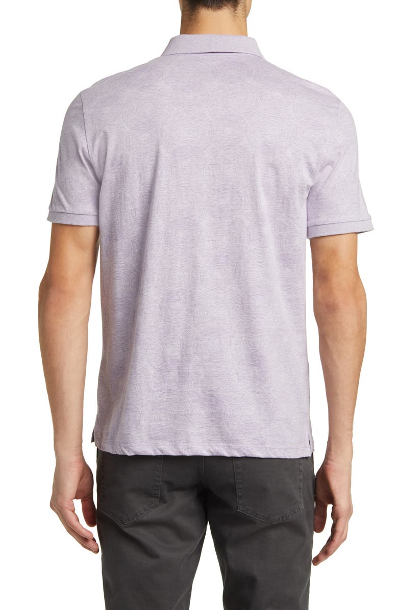 Robert Barakett Twain Medallion Print Polo, Alternate, color, Purple