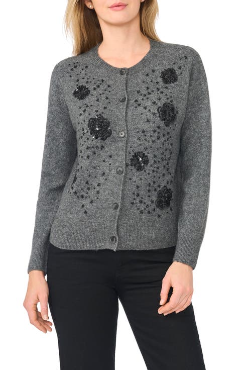 Floral Embellished Cardigan