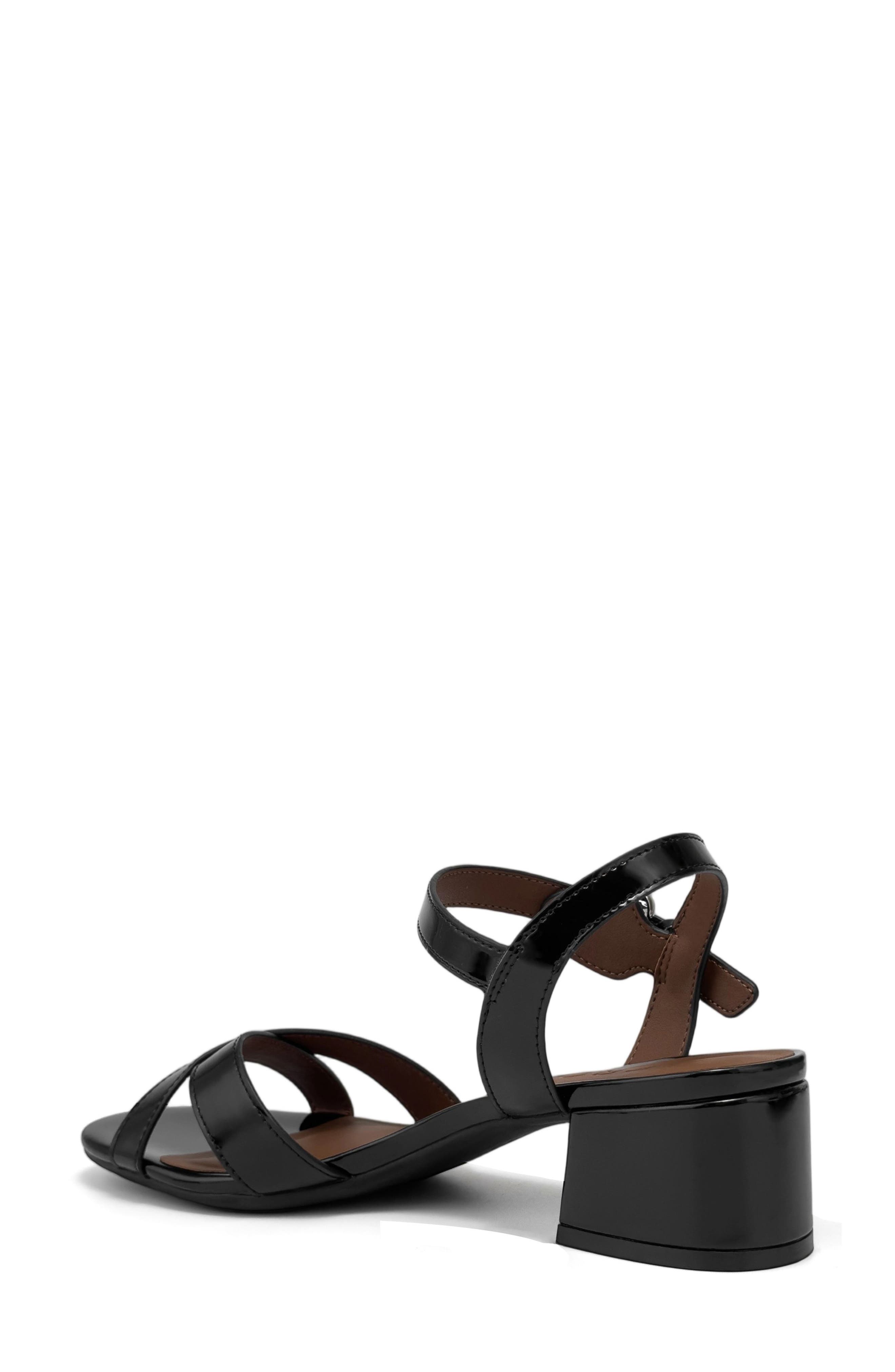 Aerosoles Cinzia Block Heel Sandal, Alternate, color, Black Patent Pu