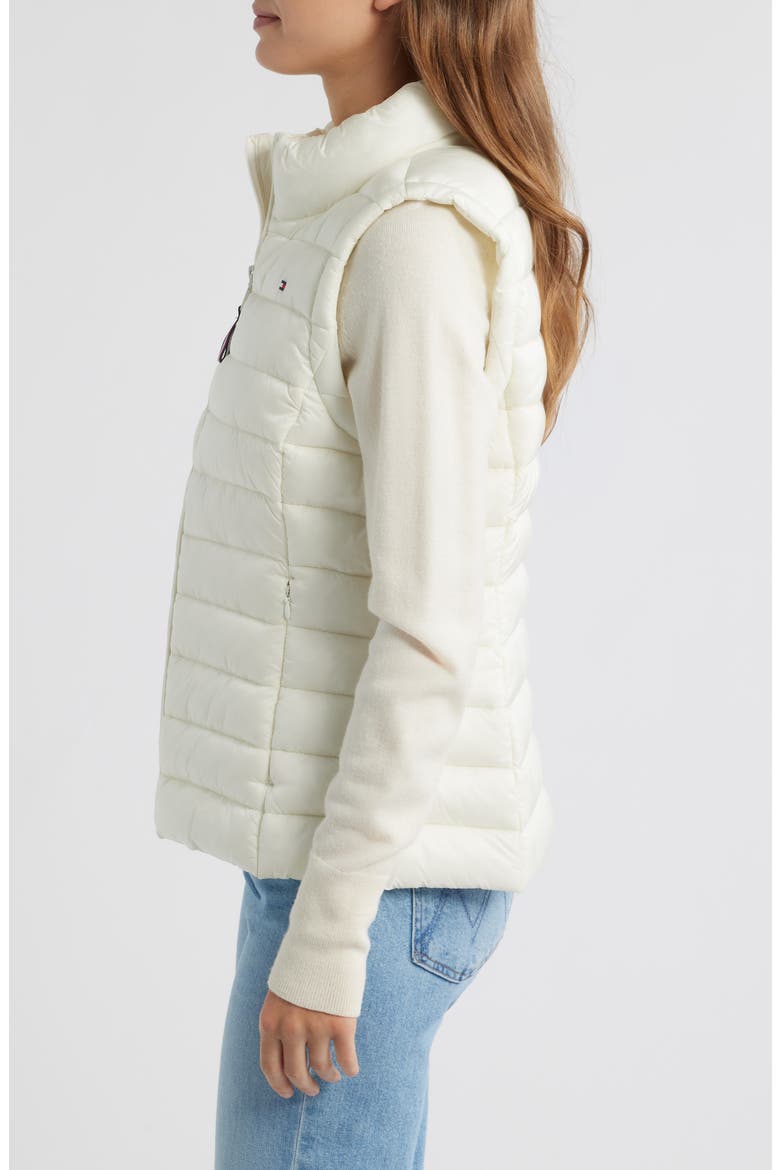 Quilted Packable Vest, Alternate, color, ECRU