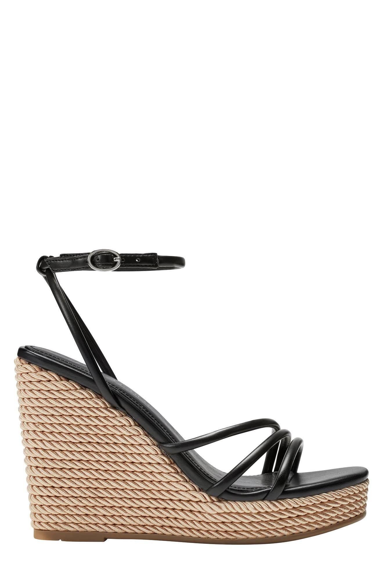 Marc Fisher Zeki Ankle Strap Braided Wedge Sandal, Alternate, color, 