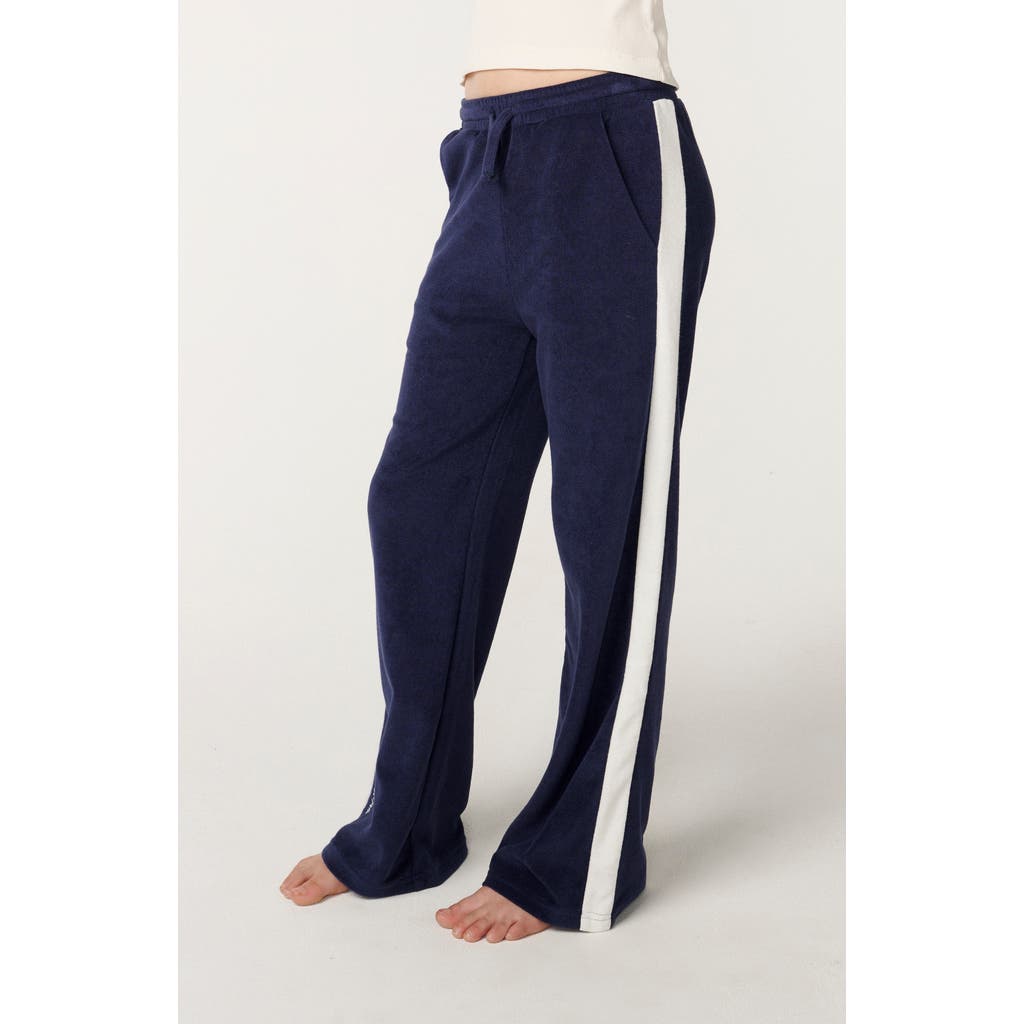 Rip Curl Kids' Costa Del Sol Terry Cloth Pants in Navy at Nordstrom, Size 8