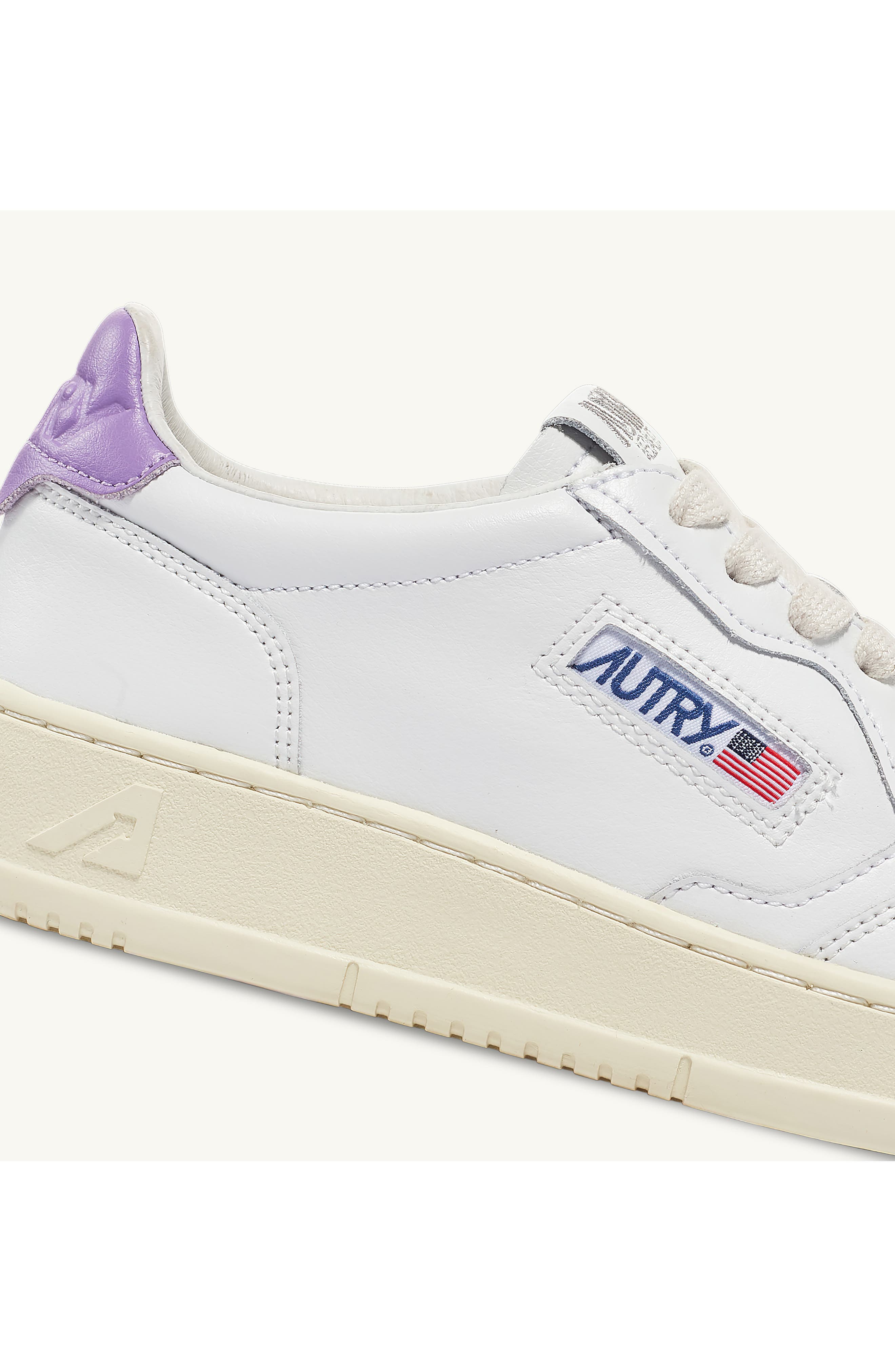 Medalist Low Sneaker, Alternate, color, LEAT WHITE/ ENGLISH LAVENDER