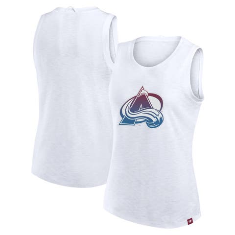 Women's Fanatics White Colorado Avalanche Slub Tank Top