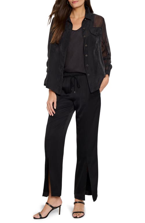 Nic + Zoe Nic+zoe Batiste Breeze Voile Jacket In Black Onyx