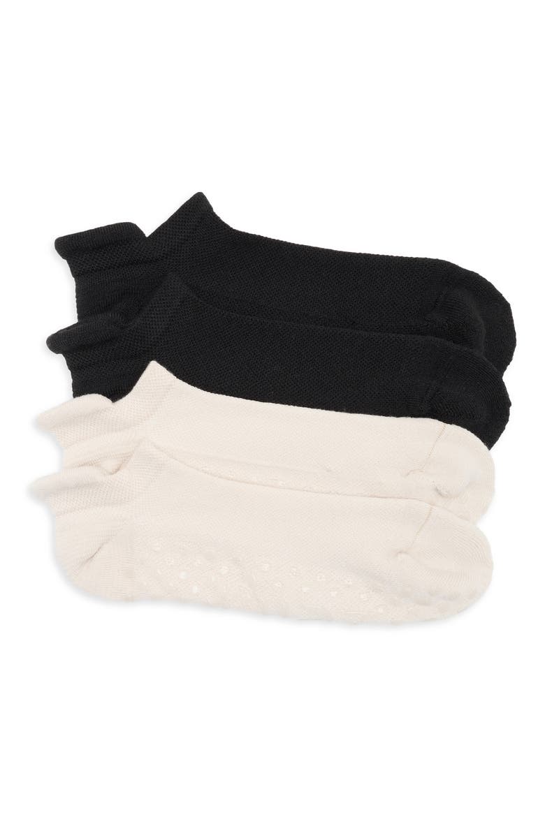 2-Pack Tab Back Gripper Socks, Alternate, color, BLACK/ GREY MOONBEAM