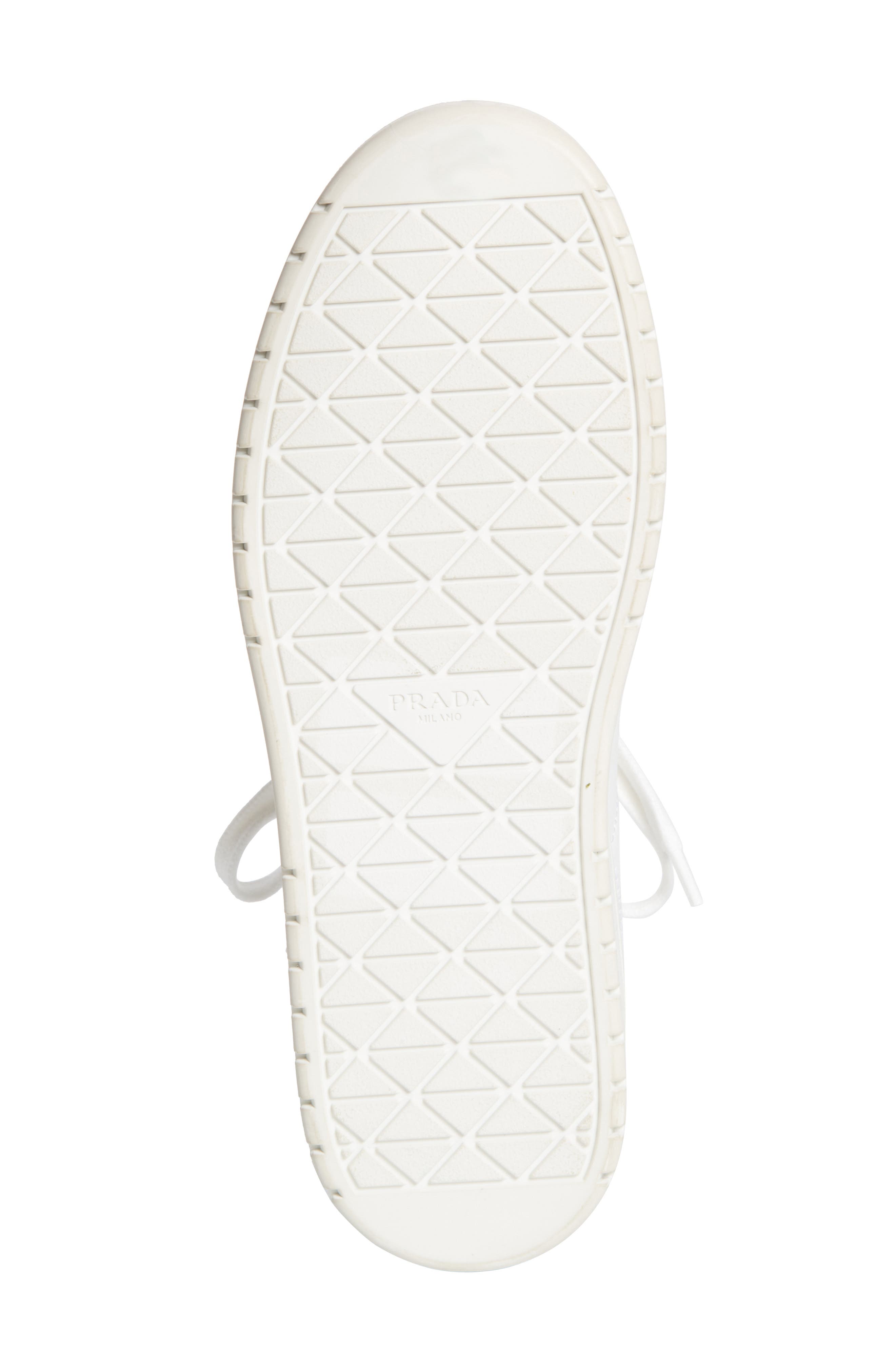 Prada Flatform Downtown Logo Platform Sneaker, Alternate, color, Bianco